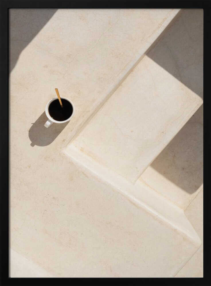 Solitude with Coffee - Stretched Canvas, Poster or Fine Art Print - I Heart Wall Art - Poster Print, Canvas Print or Framed Art Print