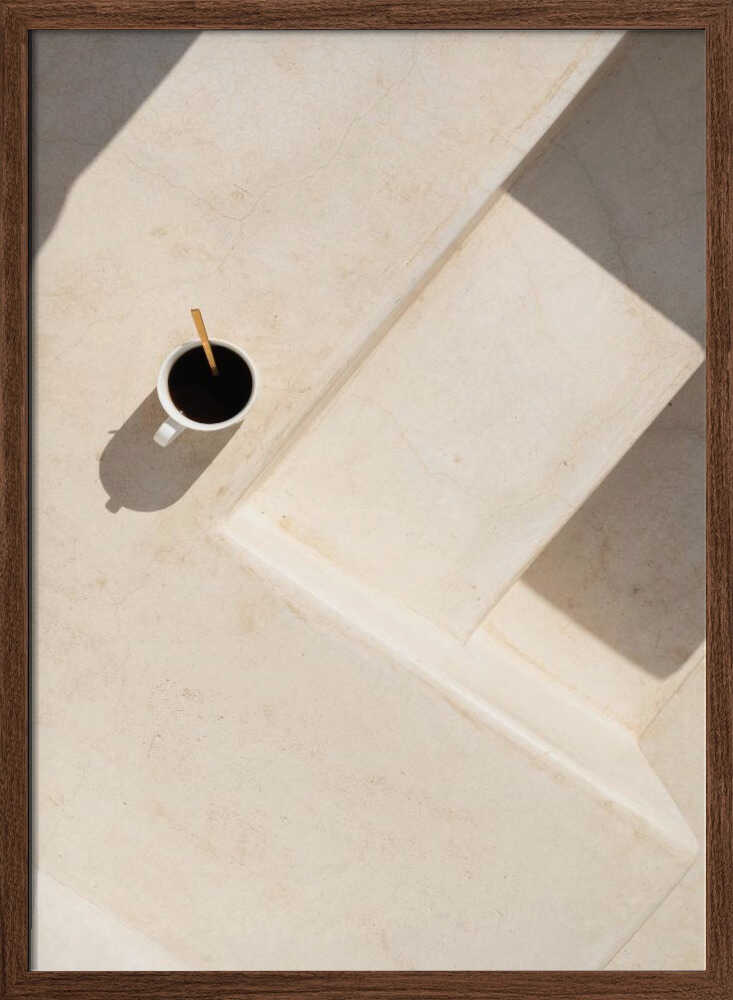 Solitude with Coffee - Stretched Canvas, Poster or Fine Art Print - I Heart Wall Art - Poster Print, Canvas Print or Framed Art Print