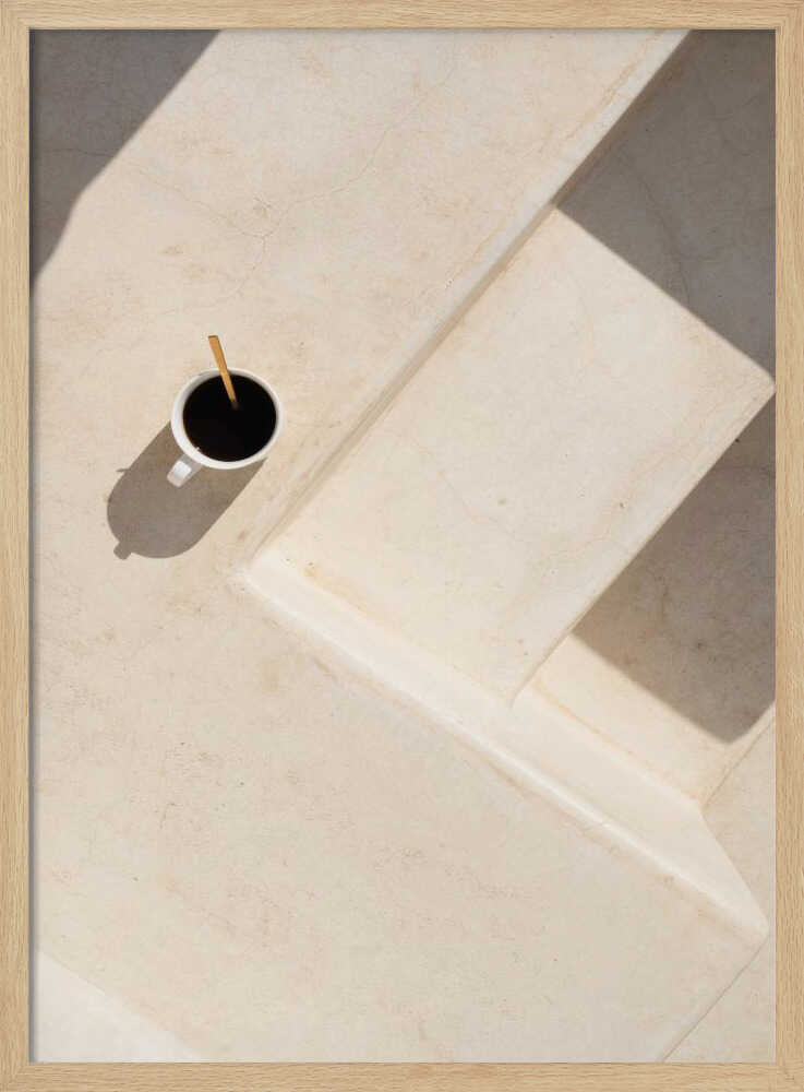 Solitude with Coffee - Stretched Canvas, Poster or Fine Art Print - I Heart Wall Art - Poster Print, Canvas Print or Framed Art Print