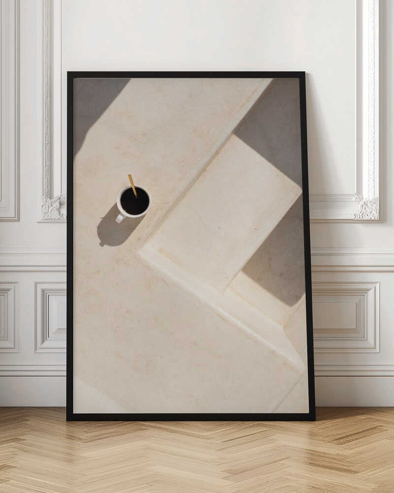 Solitude with Coffee - Stretched Canvas, Poster or Fine Art Print - I Heart Wall Art - Poster Print, Canvas Print or Framed Art Print