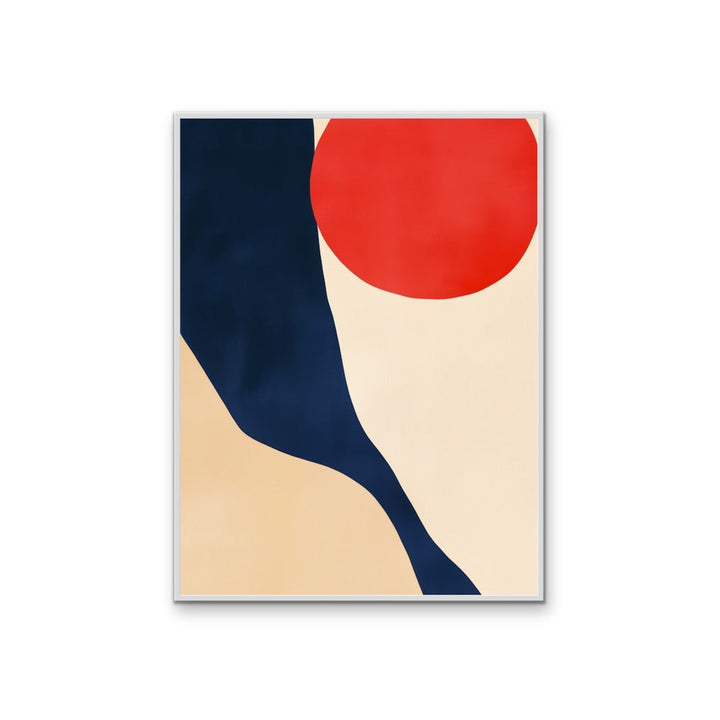 Somewhere in the Desert - Abstract Modern Red &amp; Blue Stretched Canvas, Wall Art Print I Heart Wall Art