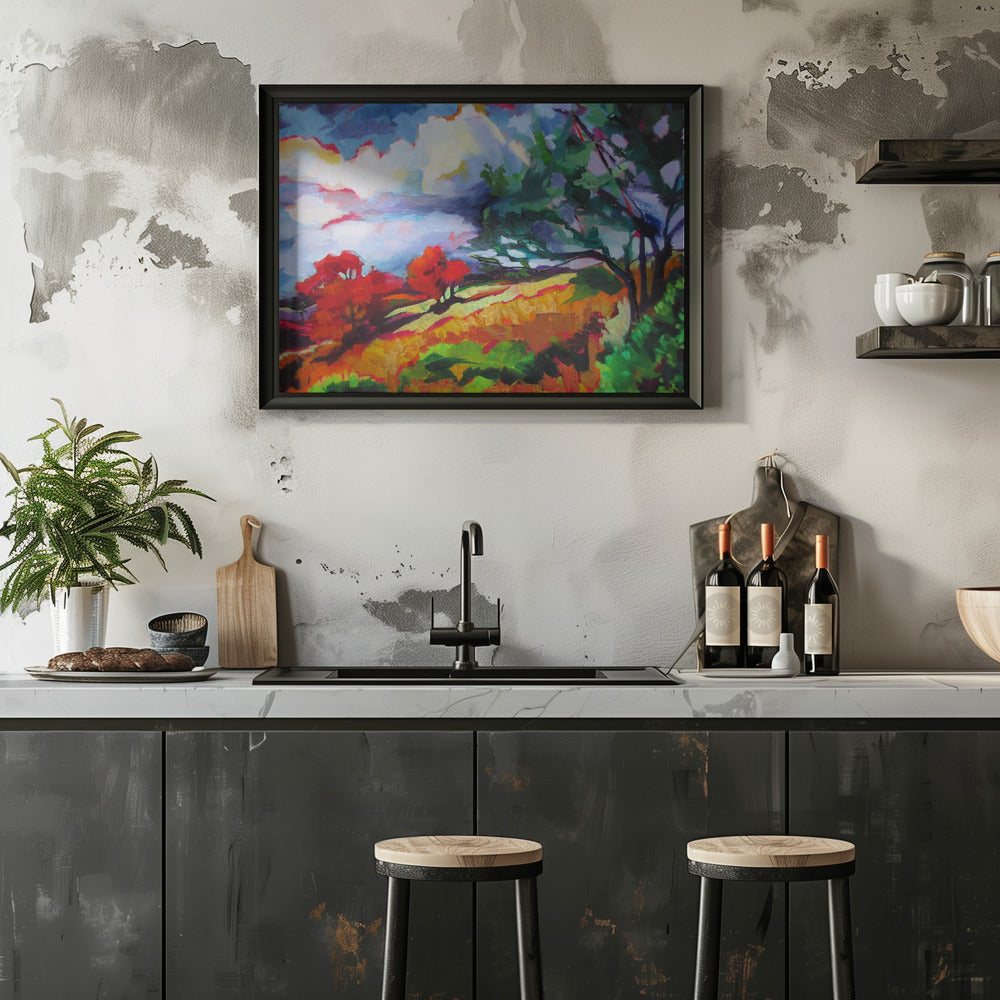Sonoma Hillside - Stretched Canvas, Poster or Fine Art Print I Heart Wall Art