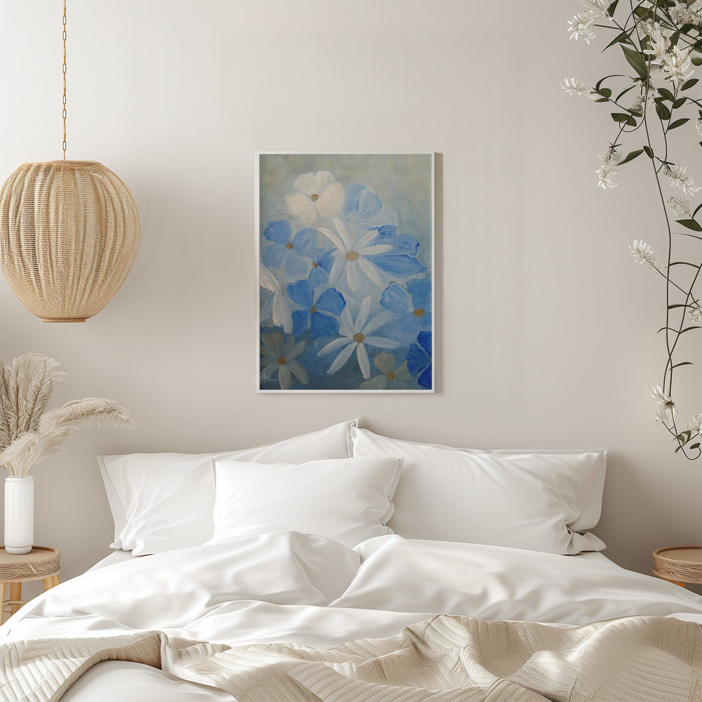 Soothing Blue - Stretched Canvas, Poster or Fine Art Print I Heart Wall Art