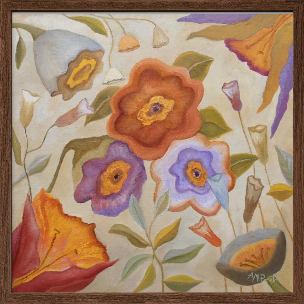 Sounding Vines - Square Stretched Canvas, Poster or Fine Art Print I Heart Wall Art