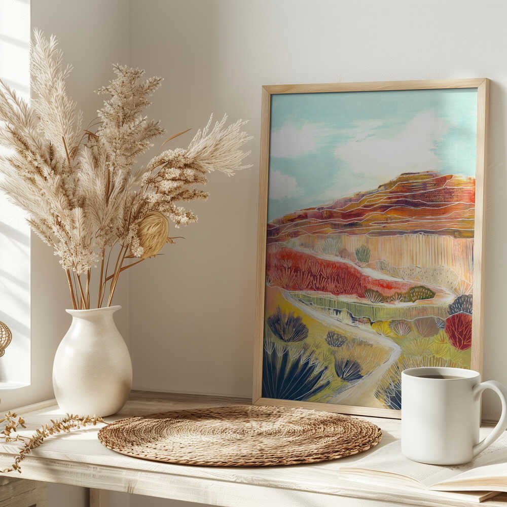 Southwest Desert Path - Stretched Canvas, Poster or Fine Art Print - I Heart Wall Art - Poster Print, Canvas Print or Framed Art Print