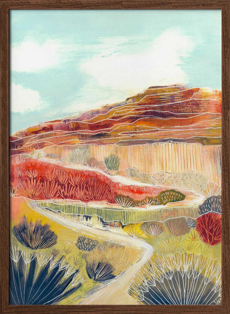 Southwest Desert Path - Stretched Canvas, Poster or Fine Art Print - I Heart Wall Art - Poster Print, Canvas Print or Framed Art Print