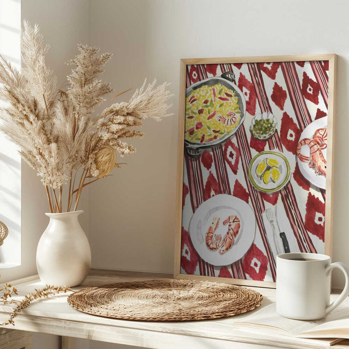 Spanish Paella Meal - Stretched Canvas, Poster or Fine Art Print - I Heart Wall Art - Poster Print, Canvas Print or Framed Art Print