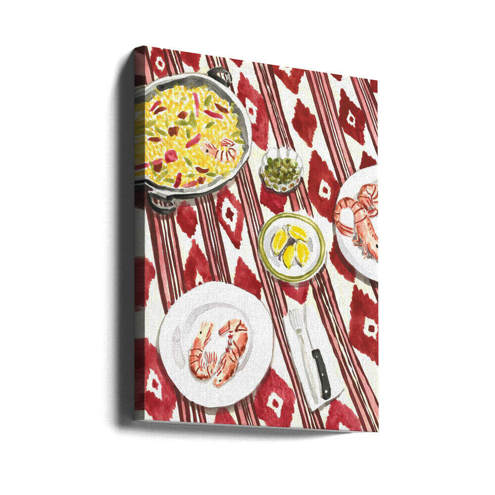 Spanish Paella Meal - Stretched Canvas, Poster or Fine Art Print - I Heart Wall Art - Poster Print, Canvas Print or Framed Art Print