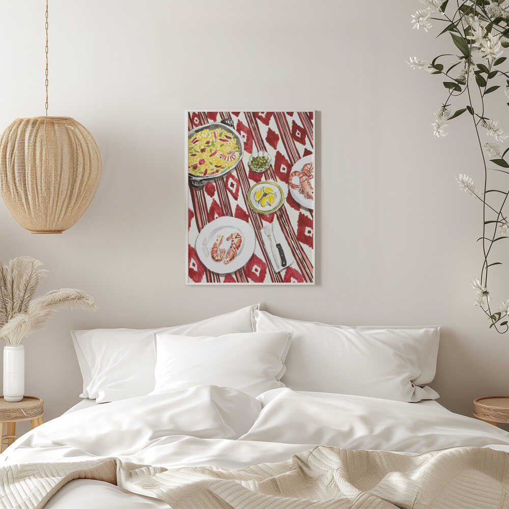 Spanish Paella Meal - Stretched Canvas, Poster or Fine Art Print - I Heart Wall Art - Poster Print, Canvas Print or Framed Art Print