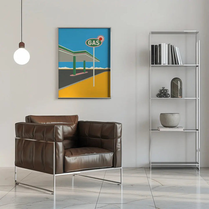 Spark Gas Station - Stretched Canvas, Poster or Fine Art Print I Heart Wall Art