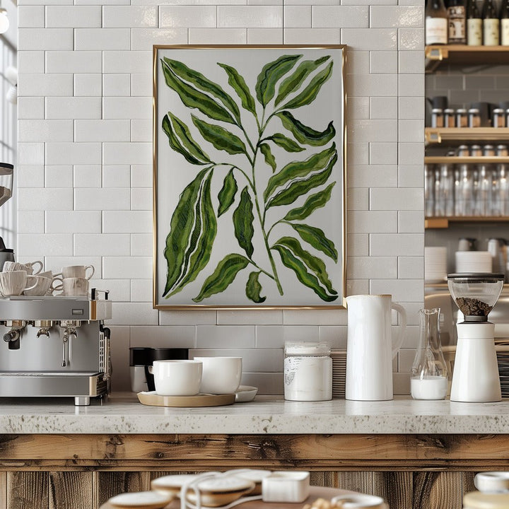 Sprig Of Leaves - Stretched Canvas, Poster or Fine Art Print - I Heart Wall Art - Poster Print, Canvas Print or Framed Art Print