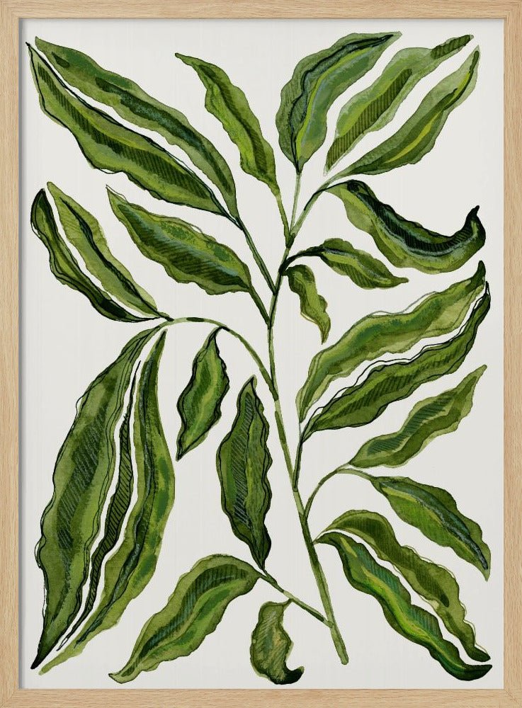 Sprig Of Leaves - Stretched Canvas, Poster or Fine Art Print - I Heart Wall Art - Poster Print, Canvas Print or Framed Art Print