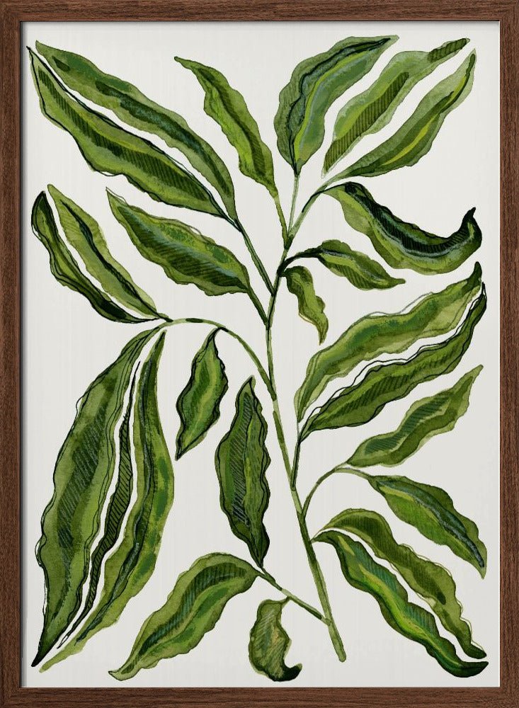 Sprig Of Leaves - Stretched Canvas, Poster or Fine Art Print - I Heart Wall Art - Poster Print, Canvas Print or Framed Art Print
