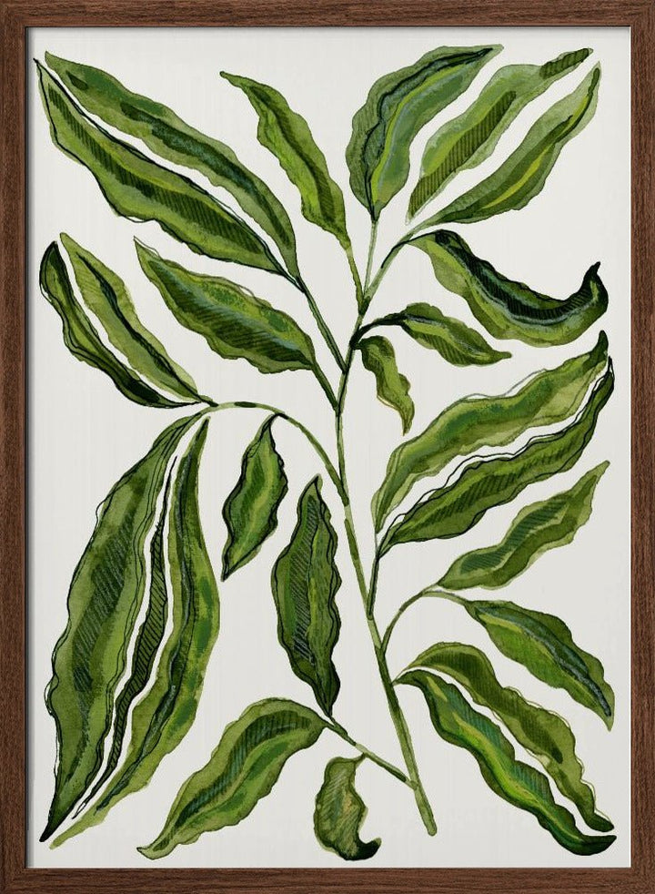 Sprig Of Leaves - Stretched Canvas, Poster or Fine Art Print - I Heart Wall Art - Poster Print, Canvas Print or Framed Art Print