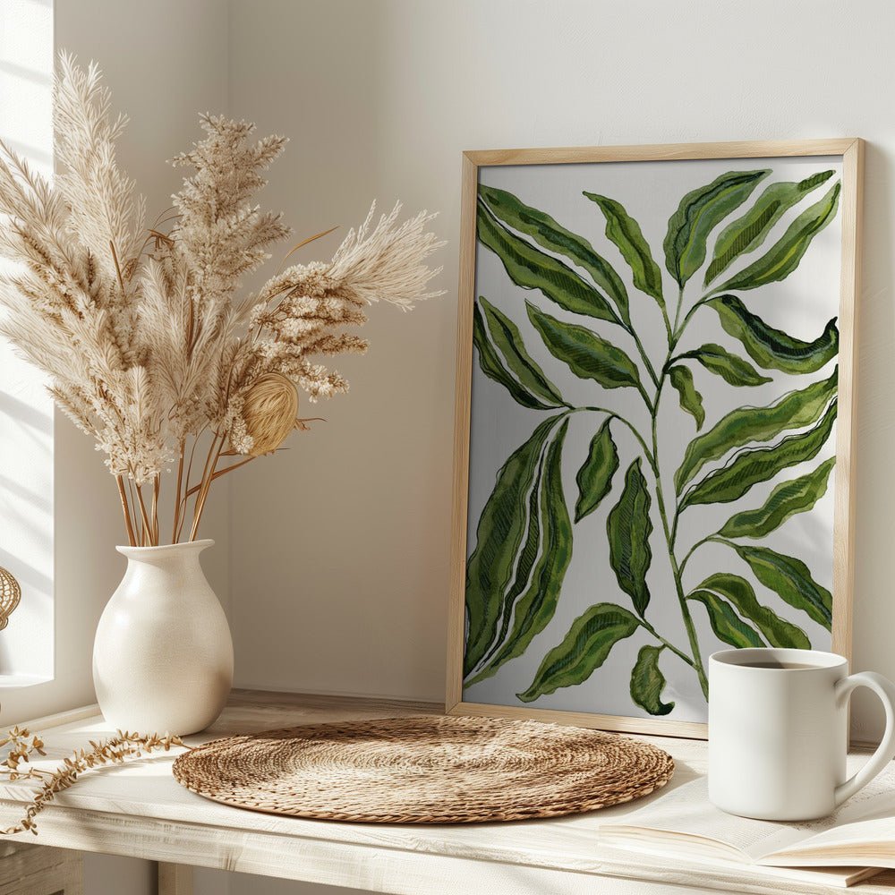 Sprig Of Leaves - Stretched Canvas, Poster or Fine Art Print - I Heart Wall Art - Poster Print, Canvas Print or Framed Art Print