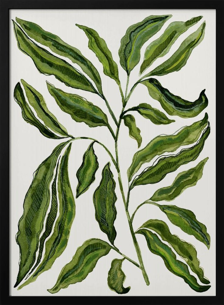Sprig Of Leaves - Stretched Canvas, Poster or Fine Art Print - I Heart Wall Art - Poster Print, Canvas Print or Framed Art Print