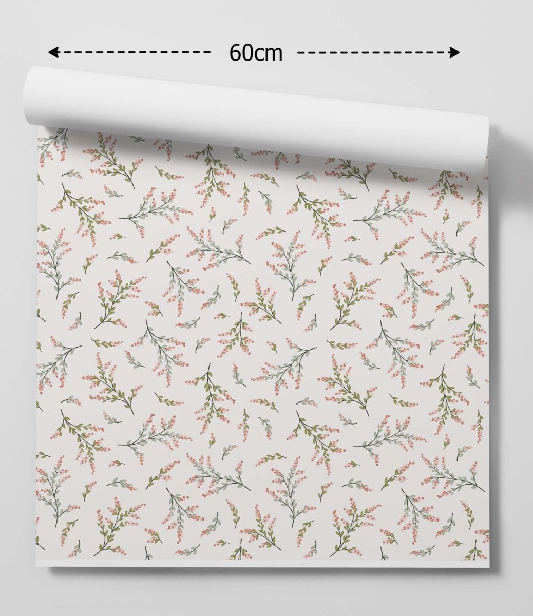 'Spring Bells' Design 3 - Vintage Floral Removable Wallpaper - I Heart Wall Art - Poster Print, Canvas Print or Framed Art Print