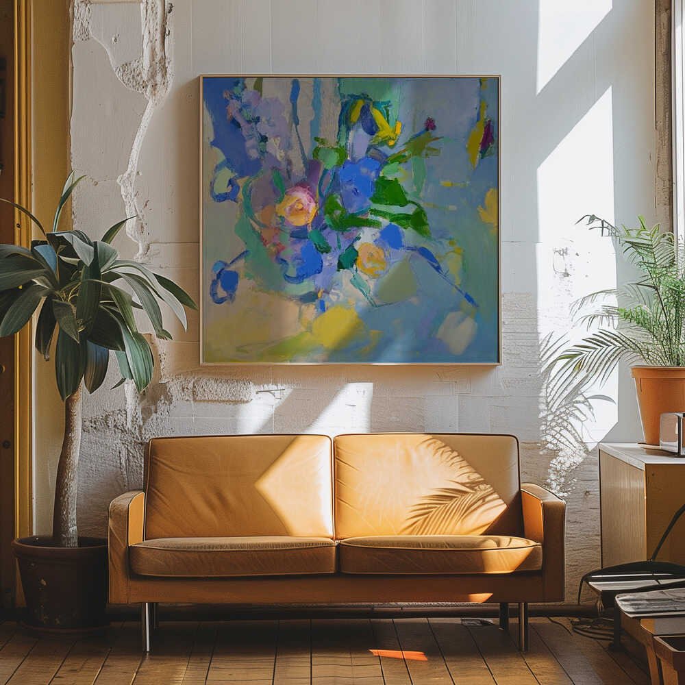 Spring . Bouquet - Square Stretched Canvas, Poster or Fine Art Print - I Heart Wall Art - Poster Print, Canvas Print or Framed Art Print