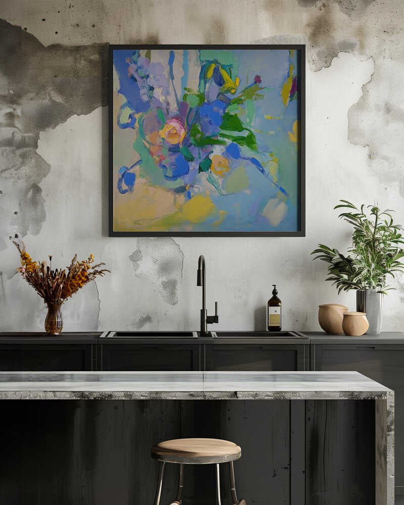 Spring . Bouquet - Square Stretched Canvas, Poster or Fine Art Print - I Heart Wall Art - Poster Print, Canvas Print or Framed Art Print