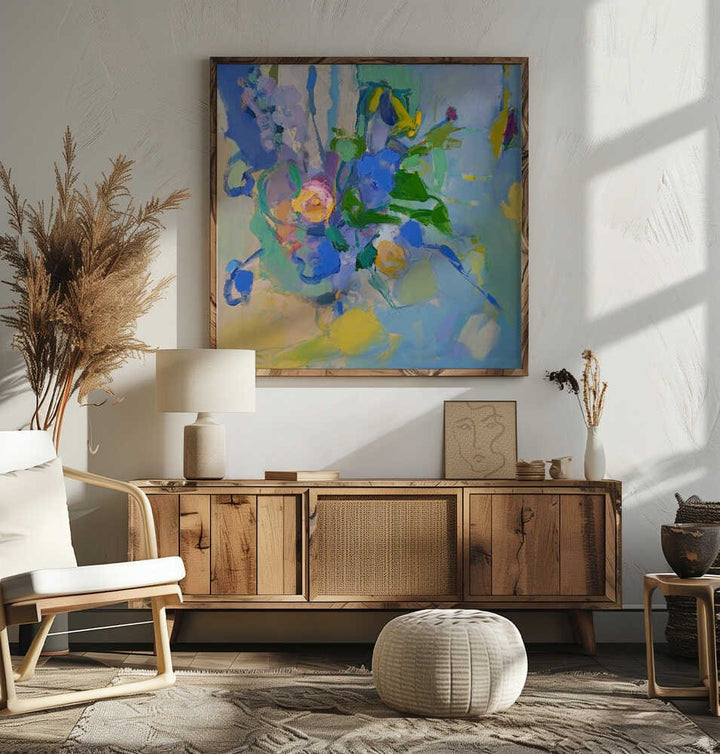 Spring . Bouquet - Square Stretched Canvas, Poster or Fine Art Print - I Heart Wall Art - Poster Print, Canvas Print or Framed Art Print