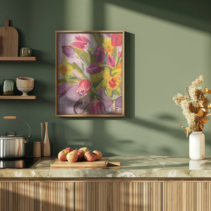 Spring Flowers - Stretched Canvas, Poster or Fine Art Print I Heart Wall Art