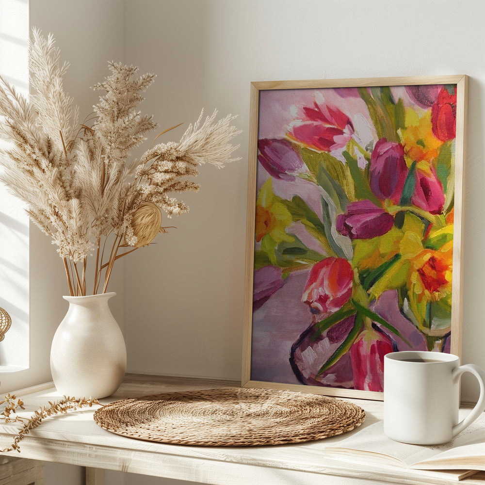 Spring Flowers - Stretched Canvas, Poster or Fine Art Print I Heart Wall Art