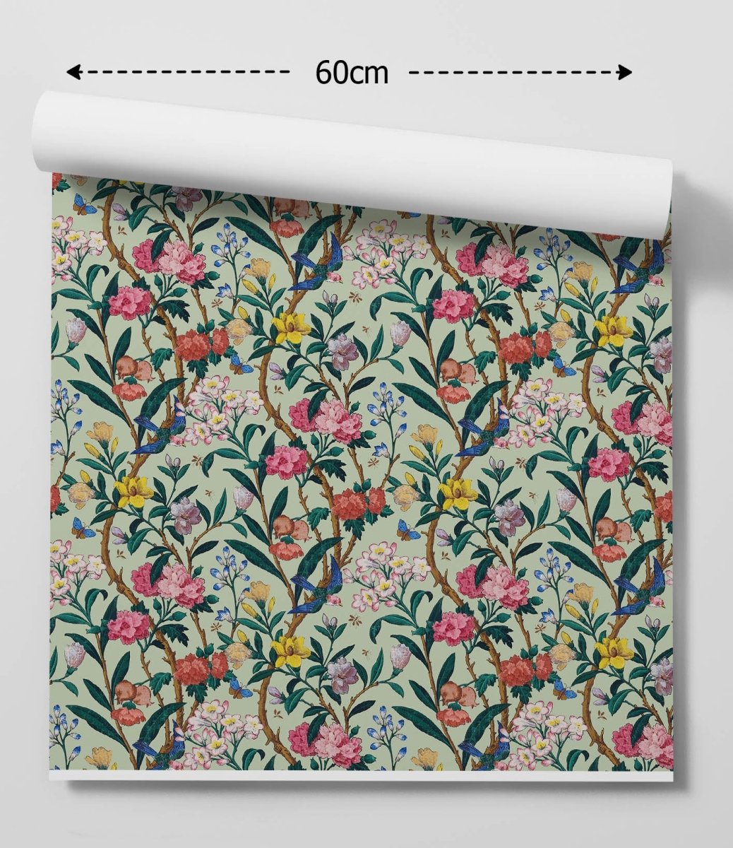 Spring Garden - Colourful Floral Wallpaper - I Heart Wall Art - Poster Print, Canvas Print or Framed Art Print