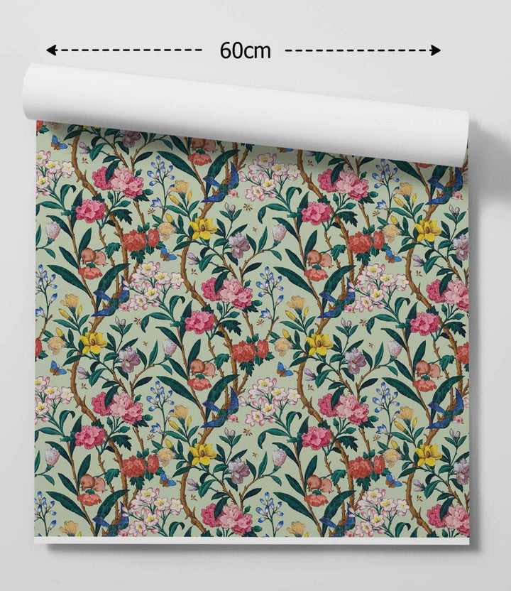 Spring Garden - Colourful Floral Wallpaper - I Heart Wall Art - Poster Print, Canvas Print or Framed Art Print