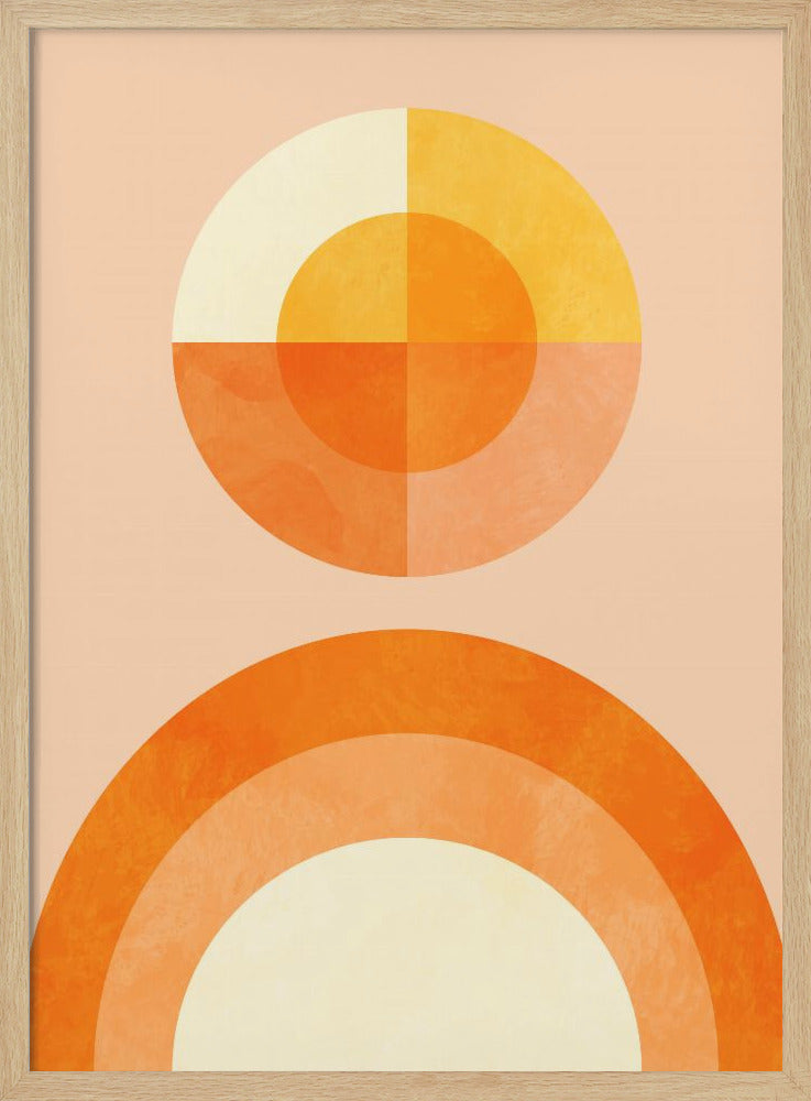Spring Mid Rhapsody Orange 2 - Stretched Canvas, Poster or Fine Art Print I Heart Wall Art