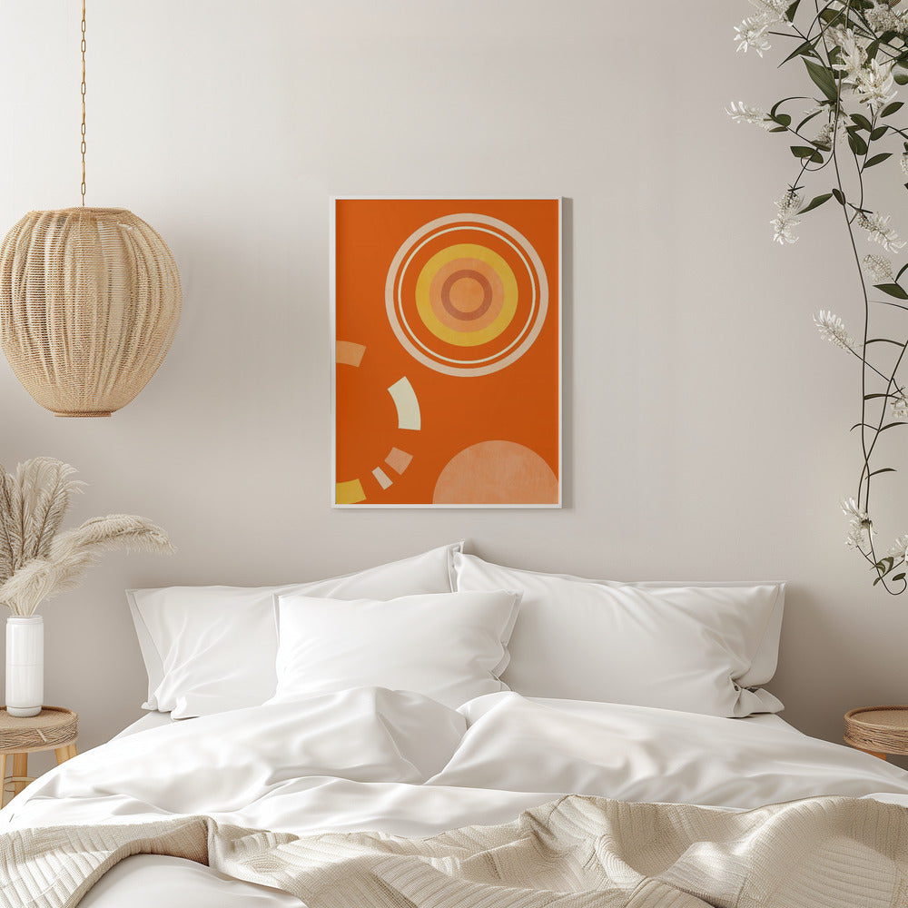 Spring Mid Rhapsody Orange 4 - Stretched Canvas, Poster or Fine Art Print I Heart Wall Art