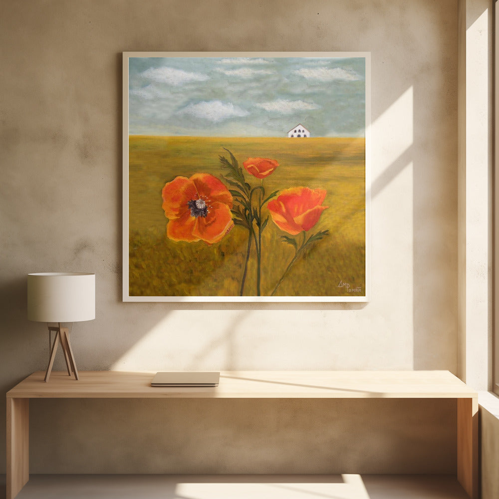 Springtime Storm Ii - Square Stretched Canvas, Poster or Fine Art Print I Heart Wall Art