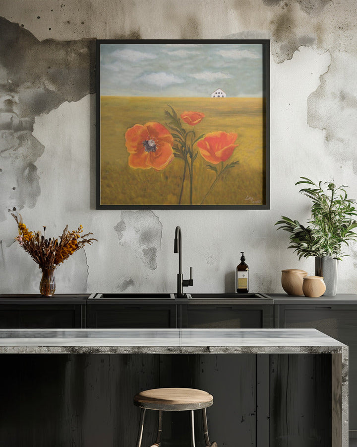 Springtime Storm Ii - Square Stretched Canvas, Poster or Fine Art Print I Heart Wall Art