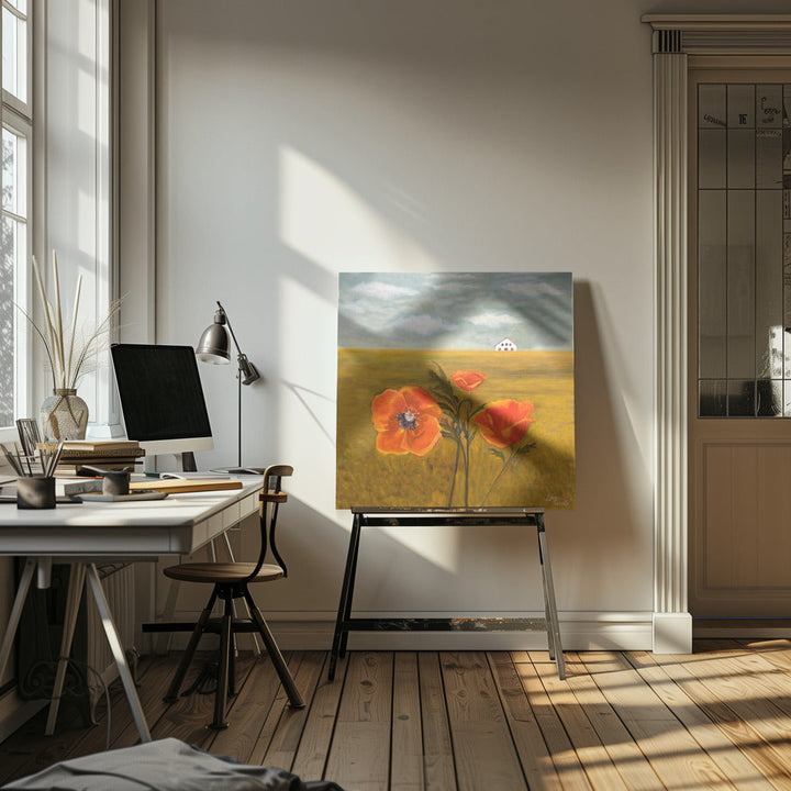 Springtime Storm Ii - Square Stretched Canvas, Poster or Fine Art Print I Heart Wall Art