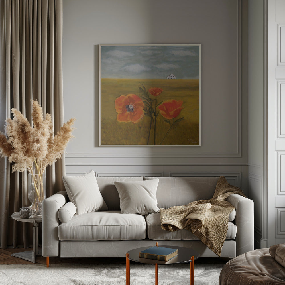 Springtime Storm Ii - Square Stretched Canvas, Poster or Fine Art Print I Heart Wall Art