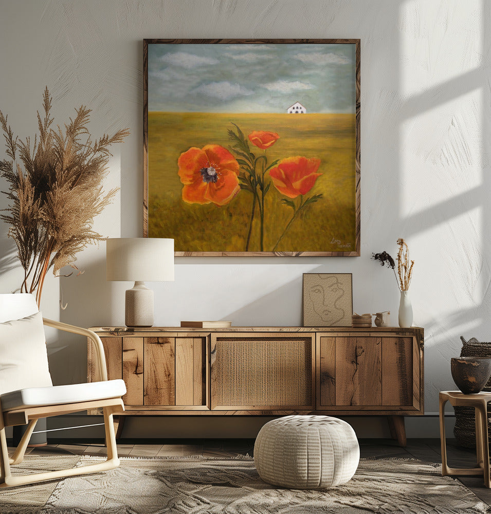Springtime Storm Ii - Square Stretched Canvas, Poster or Fine Art Print I Heart Wall Art