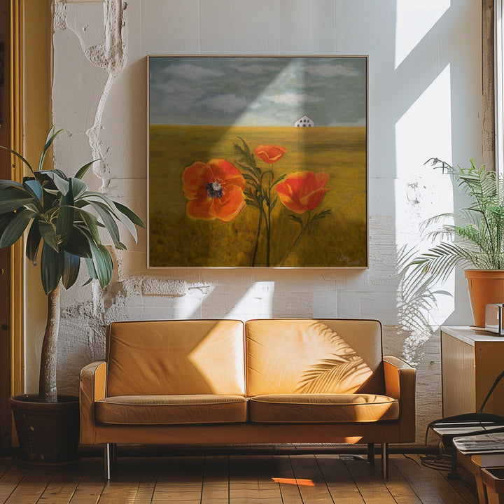 Springtime Storm Ii - Square Stretched Canvas, Poster or Fine Art Print I Heart Wall Art