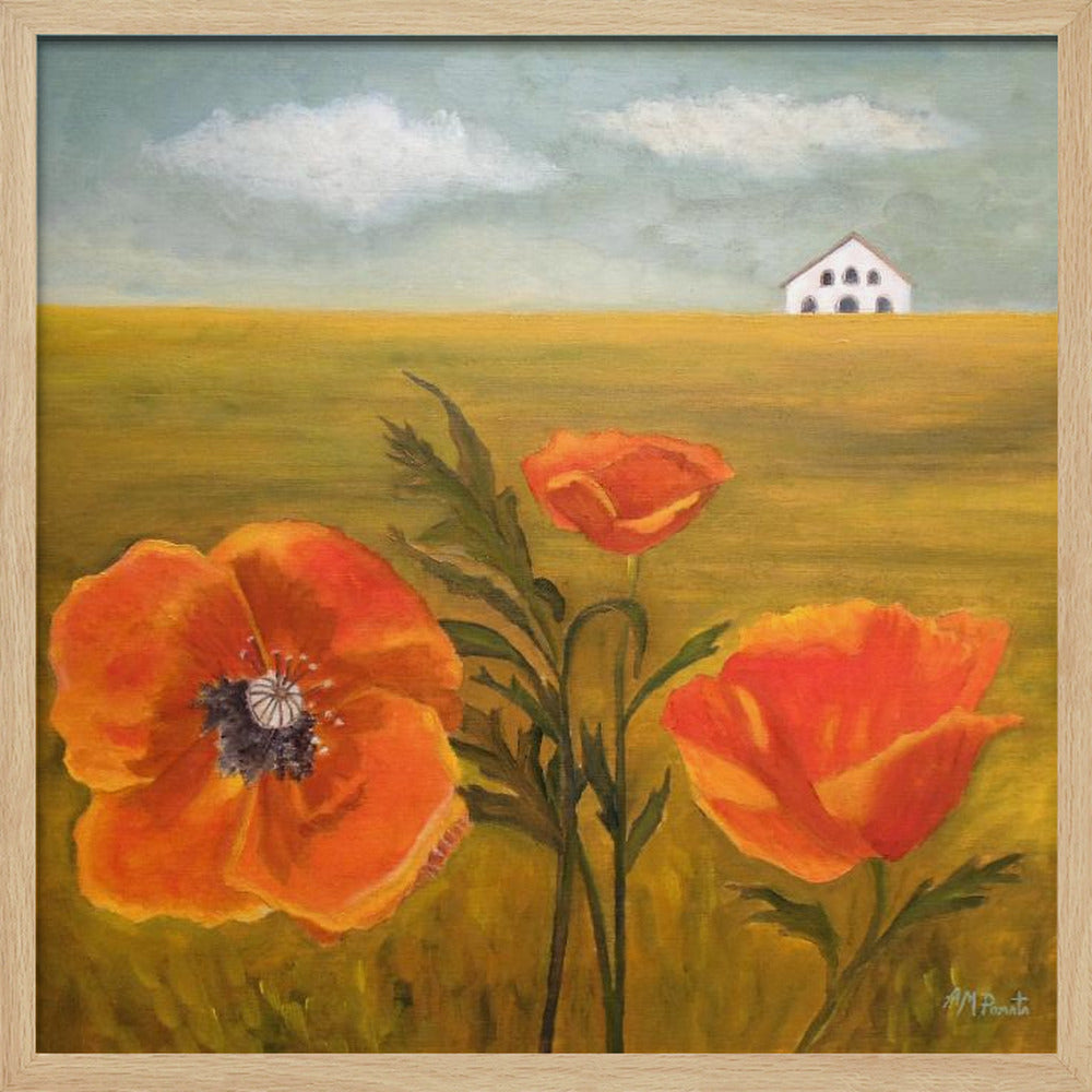 Springtime Storm - Square Stretched Canvas, Poster or Fine Art Print I Heart Wall Art