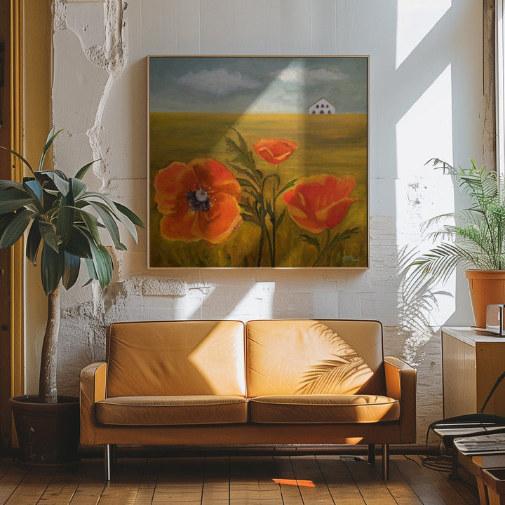 Springtime Storm - Square Stretched Canvas, Poster or Fine Art Print I Heart Wall Art