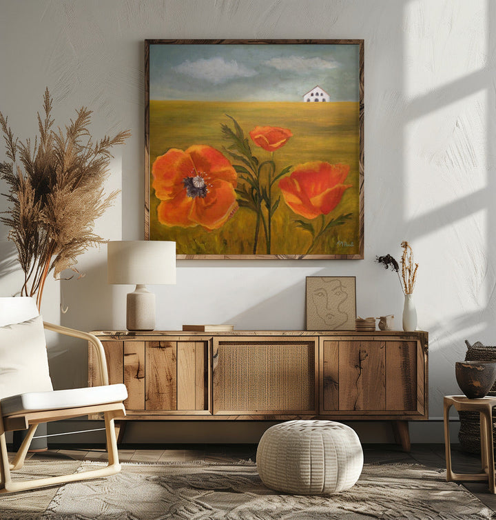Springtime Storm - Square Stretched Canvas, Poster or Fine Art Print I Heart Wall Art