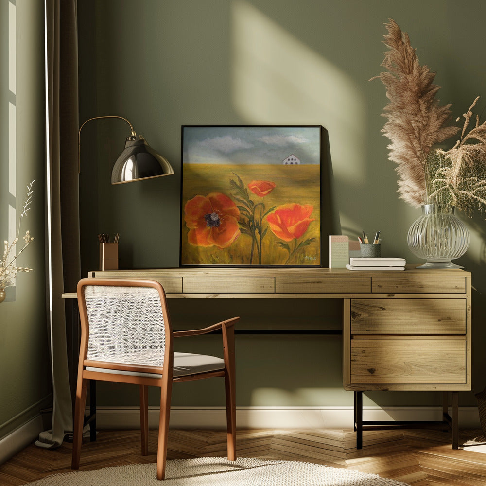 Springtime Storm - Square Stretched Canvas, Poster or Fine Art Print I Heart Wall Art