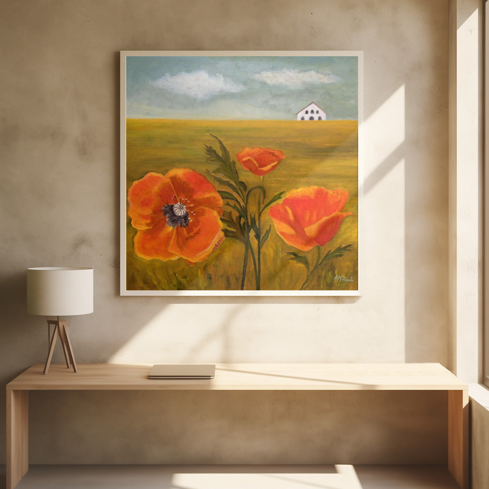 Springtime Storm - Square Stretched Canvas, Poster or Fine Art Print I Heart Wall Art