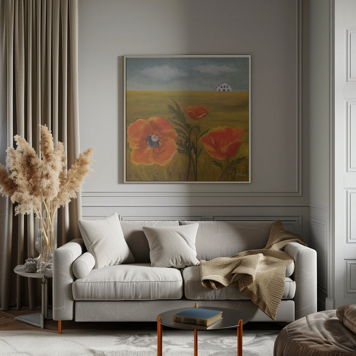 Springtime Storm - Square Stretched Canvas, Poster or Fine Art Print I Heart Wall Art
