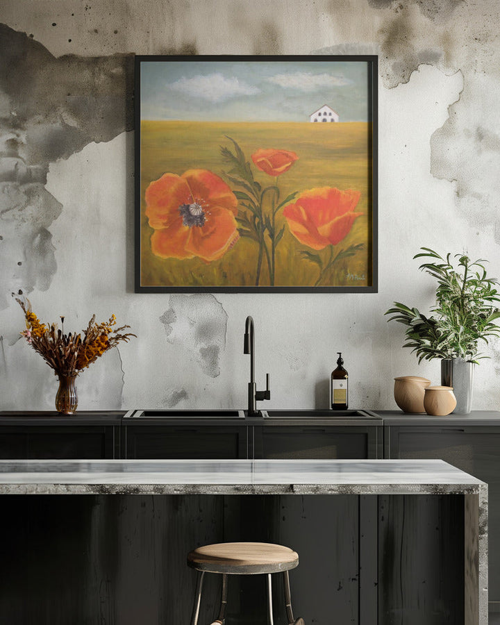 Springtime Storm - Square Stretched Canvas, Poster or Fine Art Print I Heart Wall Art