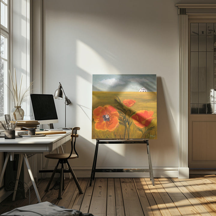 Springtime Storm - Square Stretched Canvas, Poster or Fine Art Print I Heart Wall Art