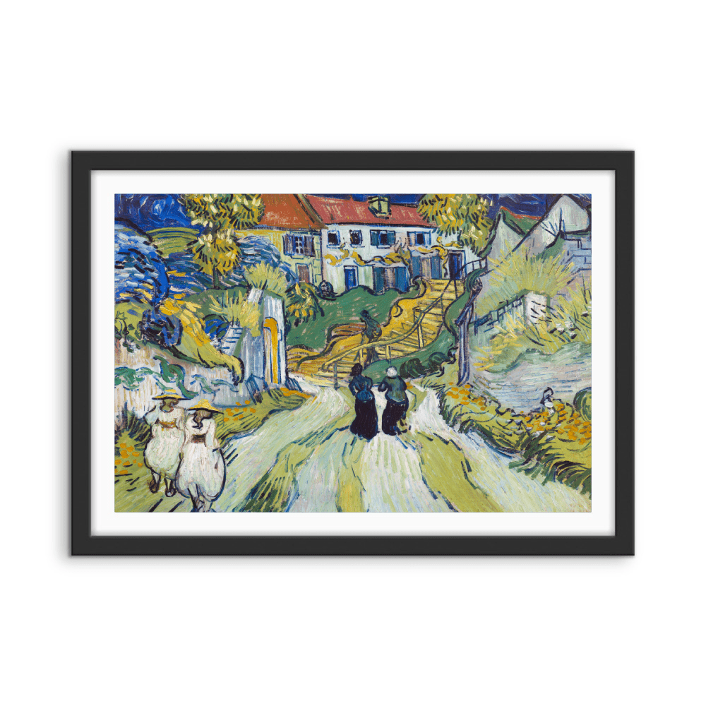 Stairway at Auvers (1890) by Van Gogh - Fine Art or Canvas Print - I Heart Wall Art - Poster Print, Canvas Print or Framed Art Print