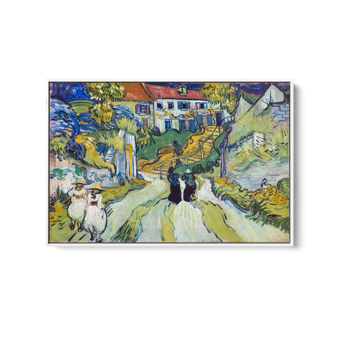 Stairway at Auvers (1890) by Van Gogh - Fine Art or Canvas Print - I Heart Wall Art - Poster Print, Canvas Print or Framed Art Print