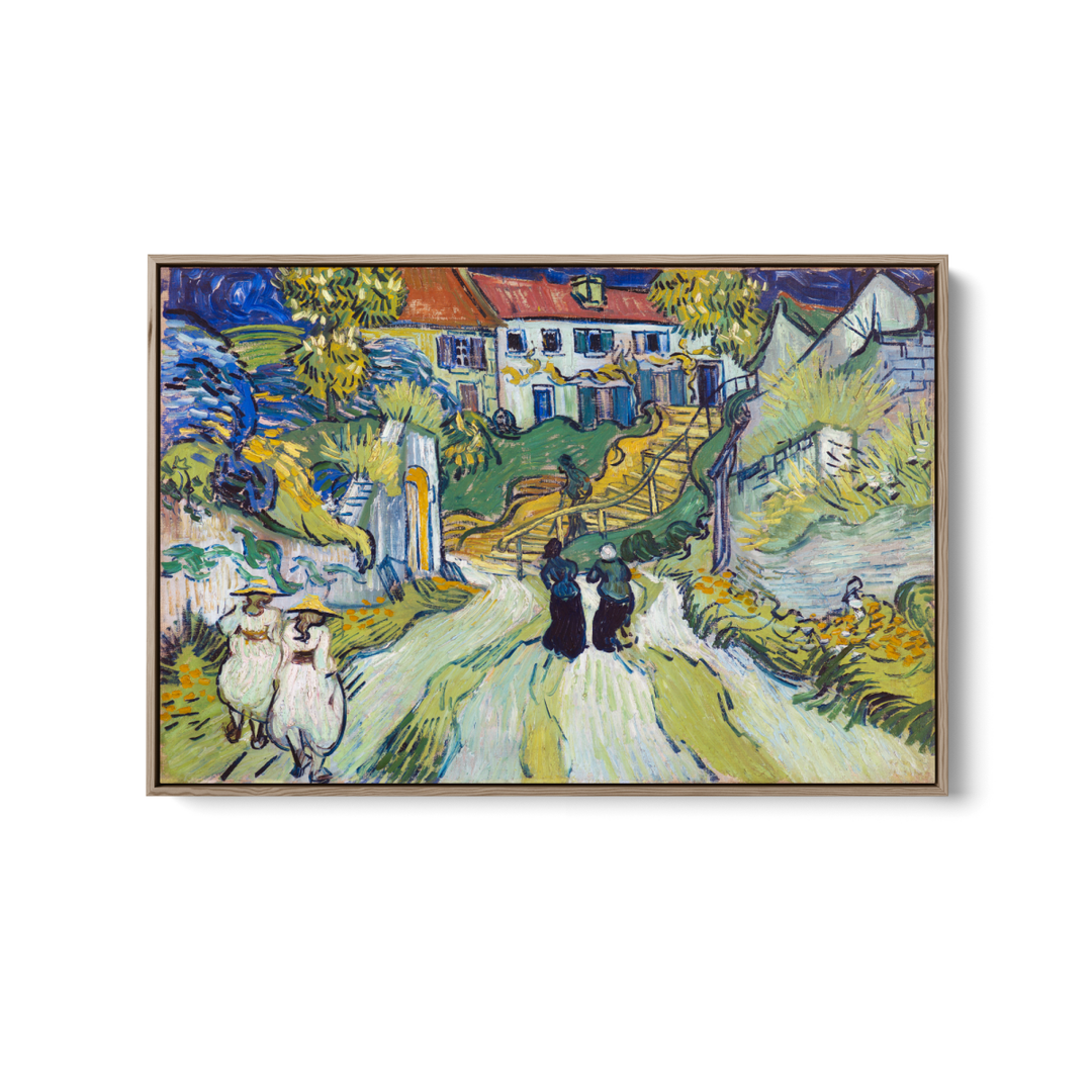 Stairway at Auvers (1890) by Van Gogh - Fine Art or Canvas Print - I Heart Wall Art - Poster Print, Canvas Print or Framed Art Print
