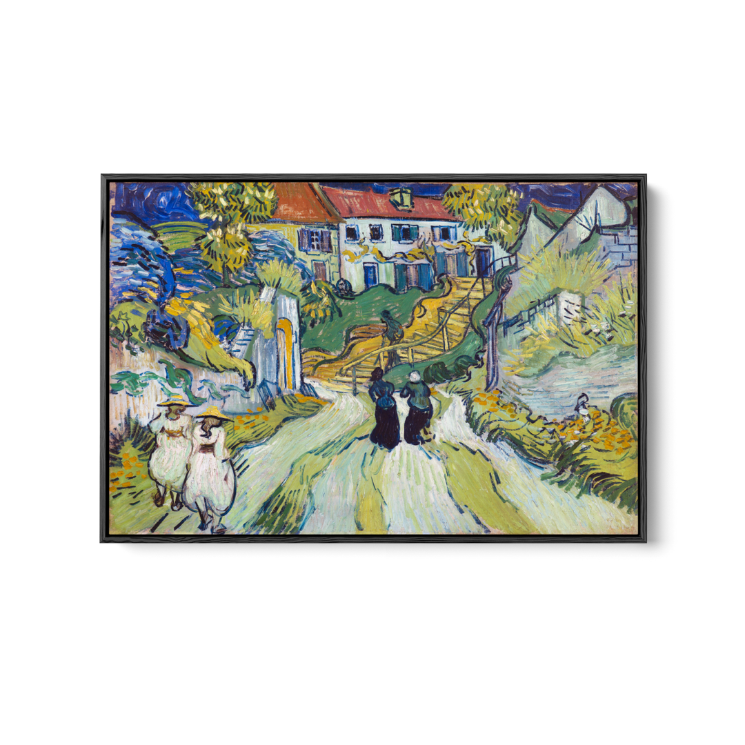 Stairway at Auvers (1890) by Van Gogh - Fine Art or Canvas Print - I Heart Wall Art - Poster Print, Canvas Print or Framed Art Print