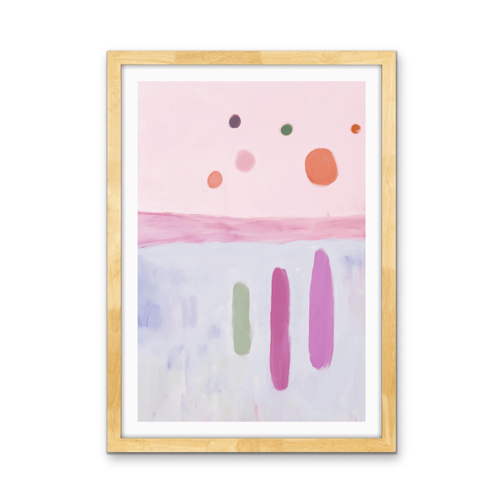 Star Reflection - Abstract Pastel Colour Stretched Canvas or Wall Art Print - I Heart Wall Art - Poster Print, Canvas Print or Framed Art Print