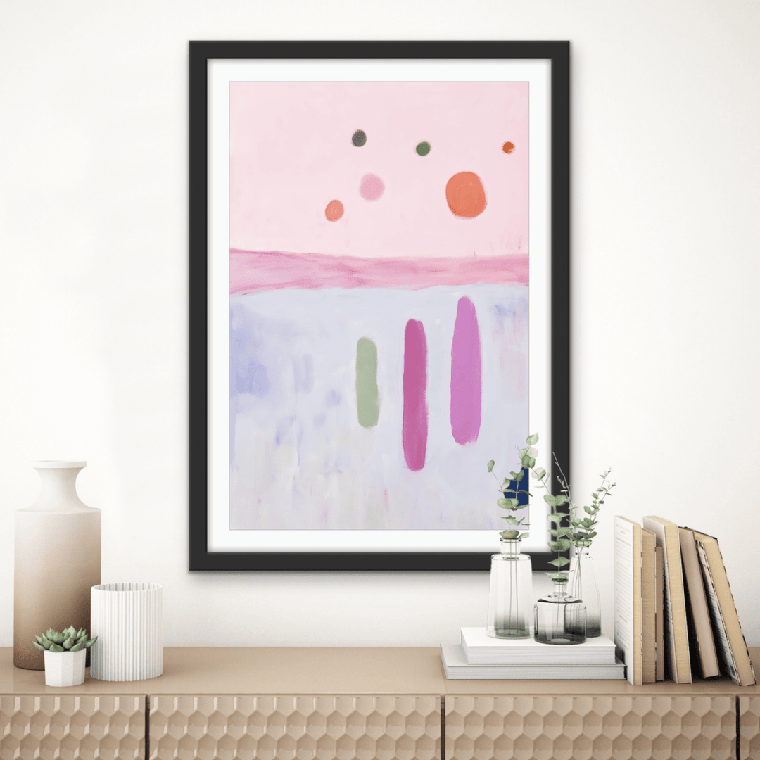 Star Reflection - Abstract Pastel Colour Stretched Canvas or Wall Art Print - I Heart Wall Art - Poster Print, Canvas Print or Framed Art Print